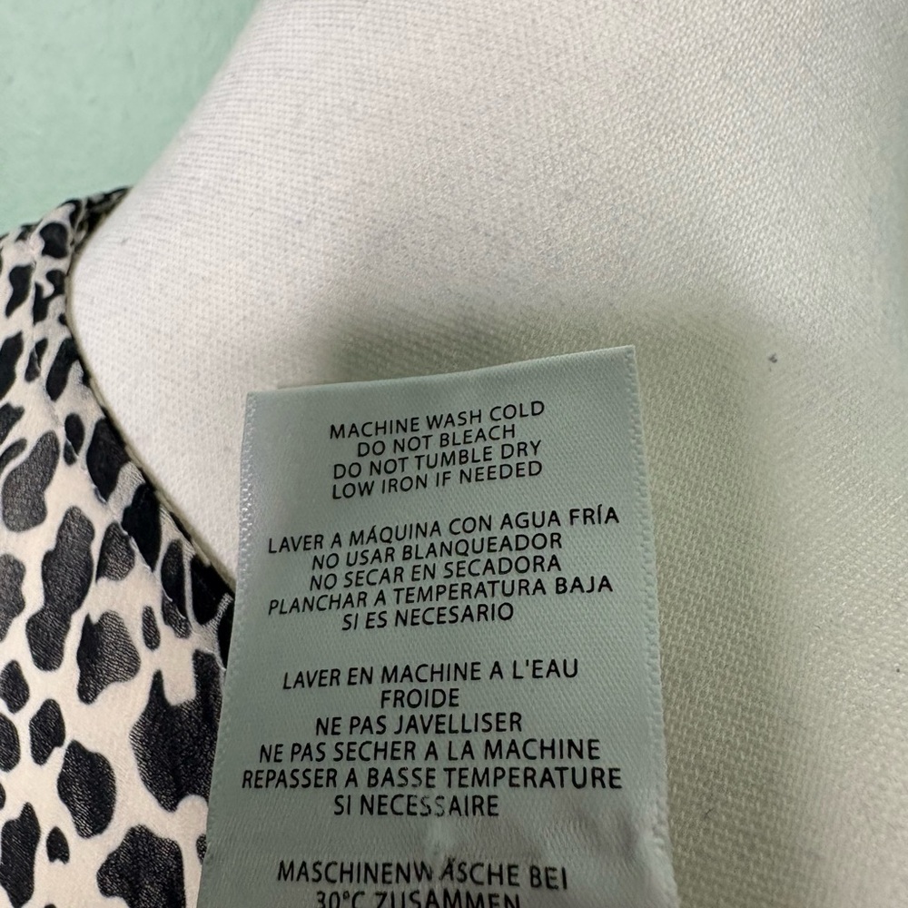 Michael Kors Black and White Animal Print swim cover up medium large - Picture 9 of 11